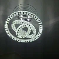لوستر الماس.کهکشانی سه طرف کریستال ۳ حلقه.AC light|لوستر و چراغ آویز|تهران, سنگلج (شاپور)|دیوار