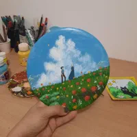 دیوارکوب انیمه قلعه متحرک هاول . سفال . تابلو.عشق