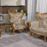 مبل استیل سلطنتی تمام چوب راش