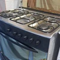اجاق گاز ۵ شعله فر دار تاکنو تمام استیل سالم