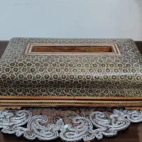 جادستمال کاغذی خاتم کاری اصفهان وفانوس قاجاری