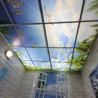 کاغذدیواری سقف کاذب قاببندی