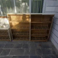 کابینت فلزی درب شیشه ای با هود