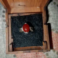 انگشتر عقیق نقره و رکاب نقره