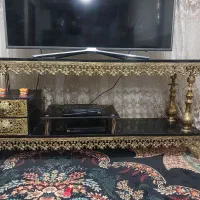 زیر تلویزیون برنج اصل سنگین|میز تلویزیون|اردبیل, |دیوار