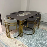 میز و صندلی نهار خوری ناهارخوری۶ نفره فلز زنبوری