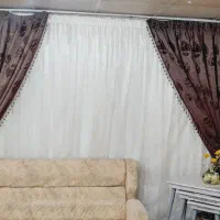 مبل ۷نفره و جلو مبلی میز عسلی و پرده و میز تلفن|مبلمان خانگی و میز عسلی|کاشمر, |دیوار