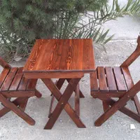 دکوراسیون زیبا با میز و صندلی چوبی تاشو|میز و صندلی غذاخوری|قم, ولیعصر|دیوار