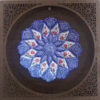 ده عدد قاب بشقاب میناکاری روی مس