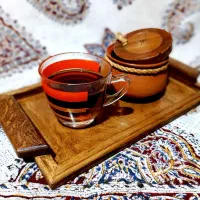 سینی چوبی کار دست