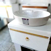 روشویی مدل بامبو نوار طلایی ۴۰×۶۰