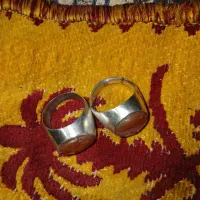 ۲ عدد انگشتر عقیق اصل یمنی