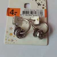 گوشواره رنگ ثابت نگین دار