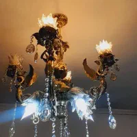 لوسترفرشته برنز اصل|لوستر و چراغ آویز|ارومیه, |دیوار