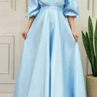 پیراهن مجلسی رنگ مشکی ساتن