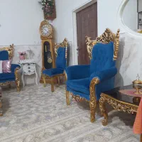 مبل سلطنتی آبی درباری|مبلمان خانگی و میز عسلی|محمدشهر, همایون ویلا|دیوار