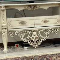 میز تلویزیون چوبی منبت کاری شده