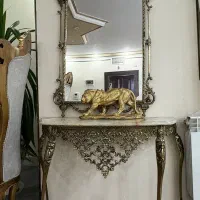 اینه و شمعدان برنز در حد نو