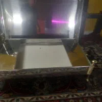 منقل بزرگ استیل دسته پایه برنج