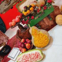 حکاکی هندوانه و کدو و میوه آرایی برای شب یلدا|خدمات پذیرایی، مراسم|لاهیجان, لیالستان|دیوار