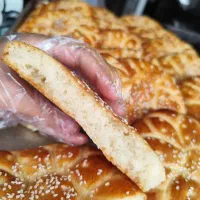 فتیر شیرمال تازه و پنبه ای (با مایه خمیر)