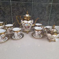 چایخوری ۱۷ پارچه طلاکوب مدل ارمیتا