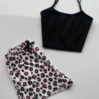 ست تاپ شلوارک راحتی خنک پینترستی