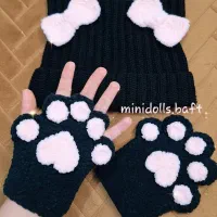 دستکش و کلاه گربه ای از کودک تا بزرگسال