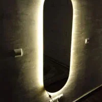 آینه پشت چراغ‌دار جنس آینه عالی تصویر شفاف