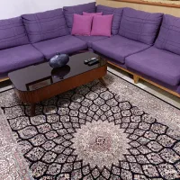 مبل ال ۵ نفره میز آرایشی با میز شیشه ای عسلی