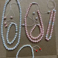 دستبند و گردن بند مرواریدی ارسال رایگان