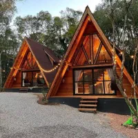 ساخت کلبه سوئیسی و آلاچیق چوبی با چوب روسی