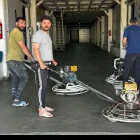 فروش و بتن ریزی سقف محوطه سوله با دستگاه ماله برقی