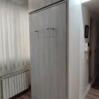 تخت تاشو تک نفره / کم جا چوب / تخت دیواری یکنفره