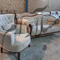 مبل استیل کلاسیک و راحتی مدل سزار کویین فرانسوی