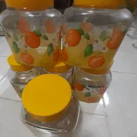 ۶عدد بانکه شیشه ای حبوبات  ومواد غذایی   ومغریجات|ظروف نگهدارنده، پلاستیکی، یک‌بارمصرف|تهران, فلاح|دیوار