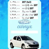 فروش انواع ۲۰۷ صفر در رنگ های مختلف