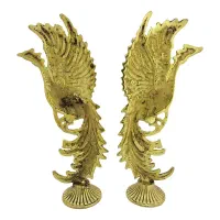 مجسمه سیمرغ برنجی برنز جفت|مجسمه، تندیس، ماکت|نسیمشهر, |دیوار