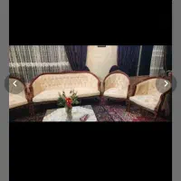 مبل 7نفره چوب گردو|مبلمان خانگی و میز عسلی|همدان, |دیوار