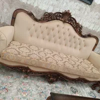 مبل شاه نشین تمام چوب گردو پر منبت نو نو نو|مبلمان خانگی و میز عسلی|تهران, تهرانسر مرکزی|دیوار