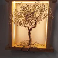 آباژور چراغ دیواری دکوری چوبی دست ساز|صنایع دستی و سایر لوازم تزئینی|فسا, |دیوار