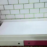 تخت نوجوان سفید صورتی|تخت و سرویس خواب|بندر ماهشهر, |دیوار