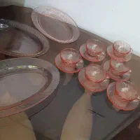 میوه خوری و شیرینی خوری لردشید،لمونژ،پیچ صورتی|ظروف سرو و پذیرایی|قزوین, |دیوار