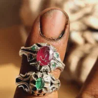 انگشتر یاقوت وزمرد|جواهرات|خمینی‌شهر, |دیوار