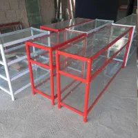 ویترین، سوپری قرمز وکفی سفید و قفسه ی آسان نصب|فروشگاه و مغازه|آباده, |دیوار