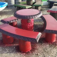 میز نیمکت باغ ویلا|صندلی و نیمکت|دلیجان, |دیوار