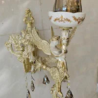 لوستر دیوارکوب برنجی کنارسالنی|لوستر و چراغ آویز|مشهد, طلاب|دیوار