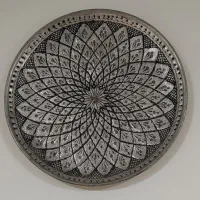 بشقاب  قلم زنی مسی