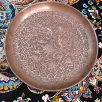 سینی  مسی  دیواری|کلکسیون اشیاء عتیقه|رشت, بلوار گیلان|دیوار