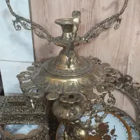 جامیوه ای و سطل جا دستمال کاغذی برنجی|صنایع دستی و سایر لوازم تزئینی|ری, حمزهآباد|دیوار